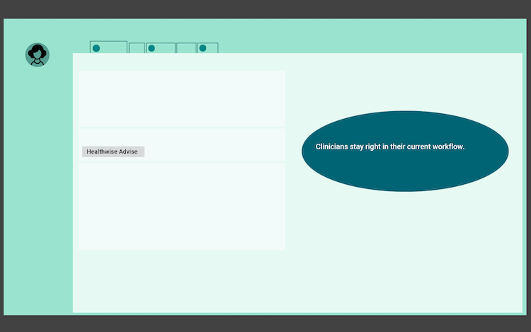 screenshot of medical record software